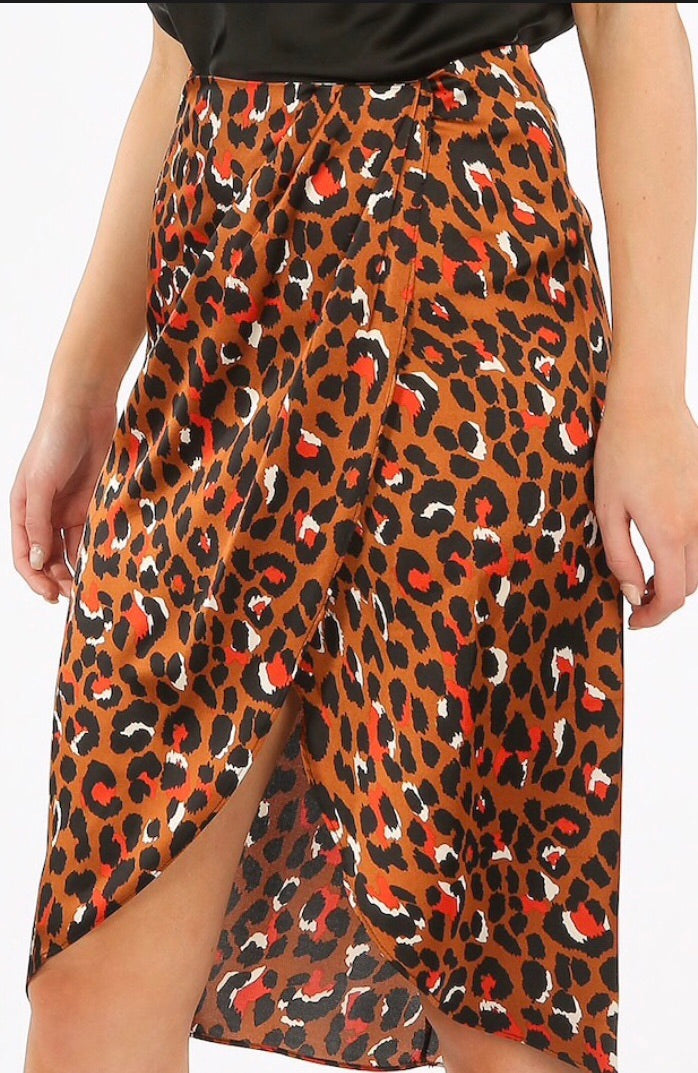 Animal Print Wrap Skirt – The Runway look - Main Image