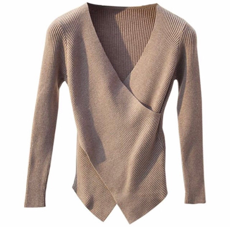 Camel Soft Crossover Sweater